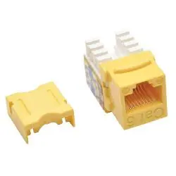 TRIPP LITE N238-001-YW Cat6/Cat5e 110 Style Punch Down Keystone Jack - Yellow TAA