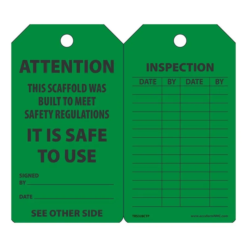 Accuform TRS328CTP Scaffold Status Tag 5 3/4 X 3 1/4