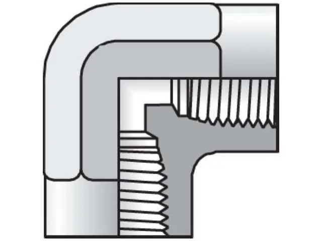 Parker 3/8DD-S Pipe & Port 90° Elbow DD