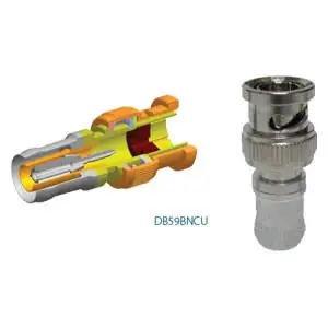 Belden DB59BNCU-25 Double Bubble RG 59 Connector BNC