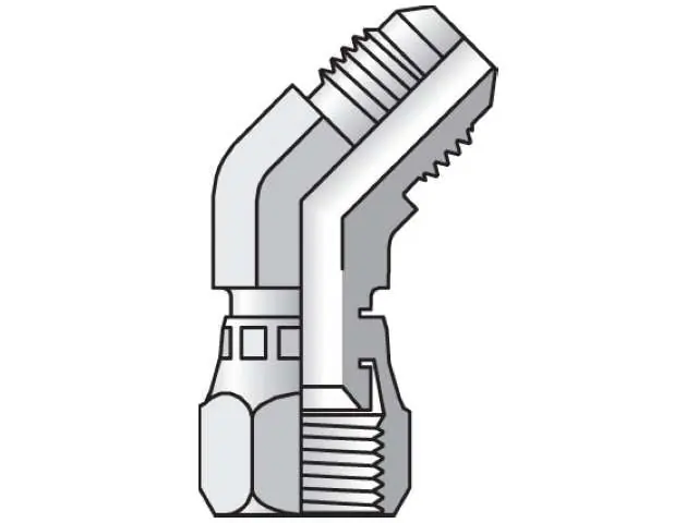 Parker 6V6X-S Triple-Lok 37° 45° Elbow V6X