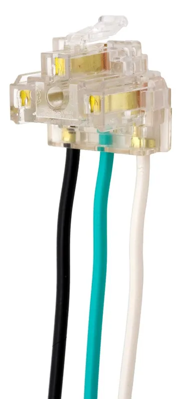 Hubbell Wiring Device-Kellems SNAP2R 6 Inch 12 AWG Stranded Lead Clear Polycarbonate Right Angle Pigtailed Terminal