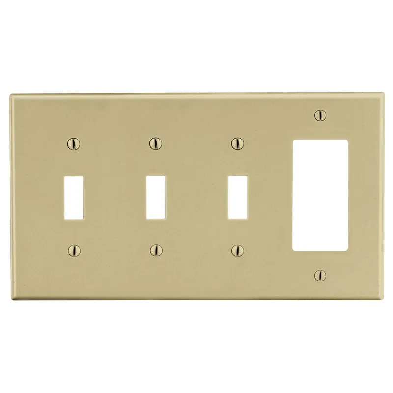 Hubbell Wiring Device-Kellems P326I HPW P326I WALLPLATE, 4-G, 3) TOG 1)