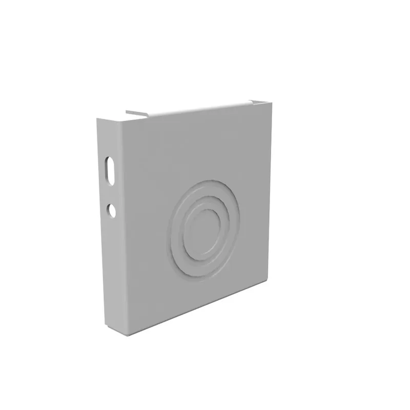 Milbank 44GEU Wireway Universal End Type 1 4x4 Screw Cover ANSI 61 Gray Steel Knockouts