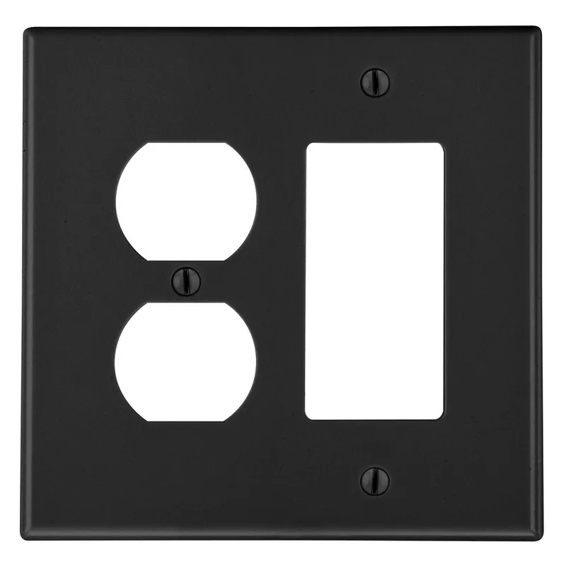 Hubbell Wiring Device-Kellems P826BK HWDK P826BK WALLPLATE 2-G 1) DUP