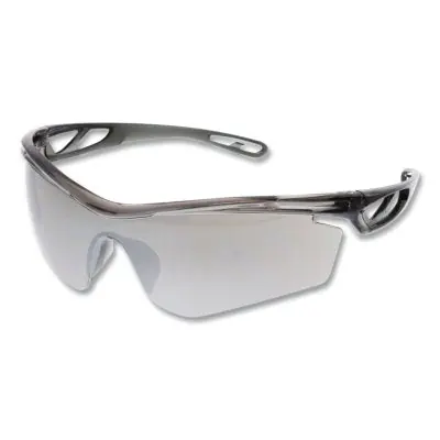 MCR SAFETY CL417 Checklite CL4 Safety Glasses - Hardcoat, Silver Mirror Lens, Silver Mirror Frame/Temple Color