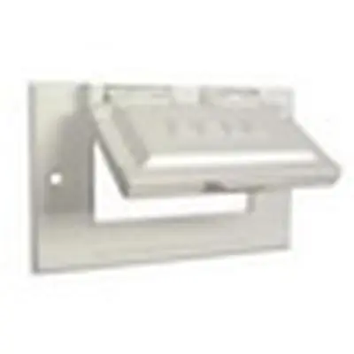 Raco 5101-1 Powder Coated Die Cast Aluminum 1-Gang Rectangular Self-Closing Device Cover 4.563 Inch x 3/4 Inch x 2.813 Inch GFCI Receptacle