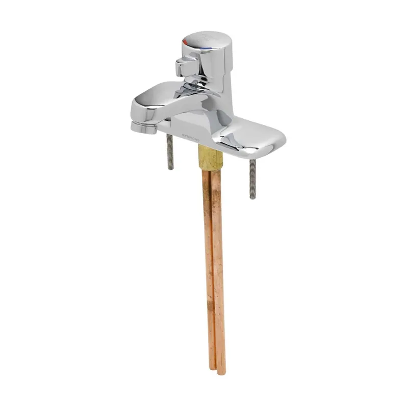 T&S Brass B-2760-H Lavatory Faucet, Metering, 4 Centerset w/ Inlet Check-Screen Assemblies