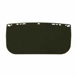 Bullard 840MG Flat Faceshield Visor, Dark Green, Acetate, 8 in H x 15 in W x 0.04 in THK Visor, For Use With Brackets and Headgears