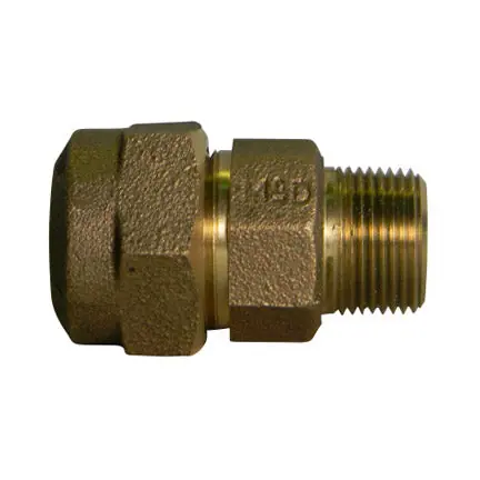 A.Y. McDonald 5182-236 1 in. PEP Compression x MNPT Water Service Brass Adapter