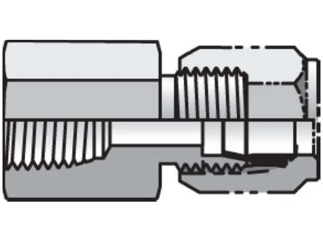 Parker 8GBU-SS Ferulok Straight GBU