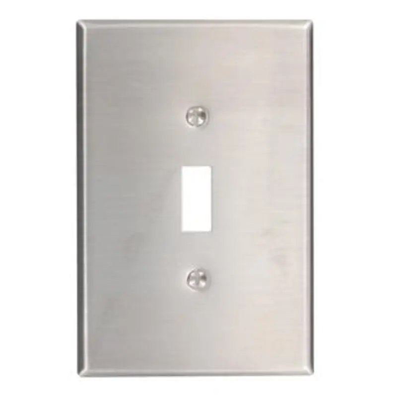 LEVITON 84101-40 1 Gang Toggle Device Switch Wall Plate Oversized 302 Stainless Steel