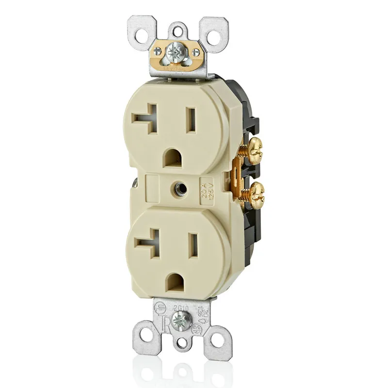 Leviton T5820-I Duplex Receptacle 125 Volt 20 Amp 2-Pole 3-Wire NEMA 5-20R