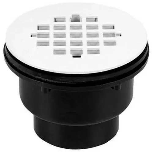 Oatey 42049 2-part PVC Solvent Weld Shower Drain w/ Plastic Strainer - Pkg Qty 12