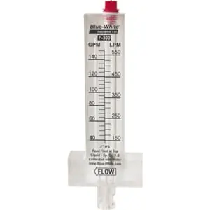 Blue-White F-30250P Flowmeter PVC 2-1/2In 60-240GPM