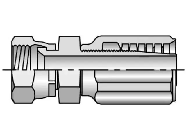 Parker 20642-8-8 42 Series 20642 Field Attachable Shell & Nipple Female JIC 37° - Swivel - Straight