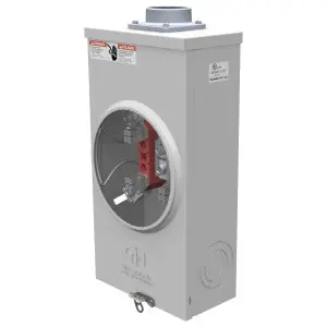Milbank U7021-DL-TG-KK-BLG 1-Phase Ringless Meter Socket With Horn Bypass 4 Jaw 1-Position 200-Amp