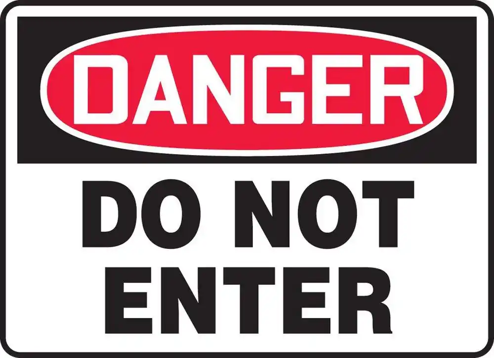 Accuform MADM139VP 14 x 10 in. Danger Do Not Enter Sign