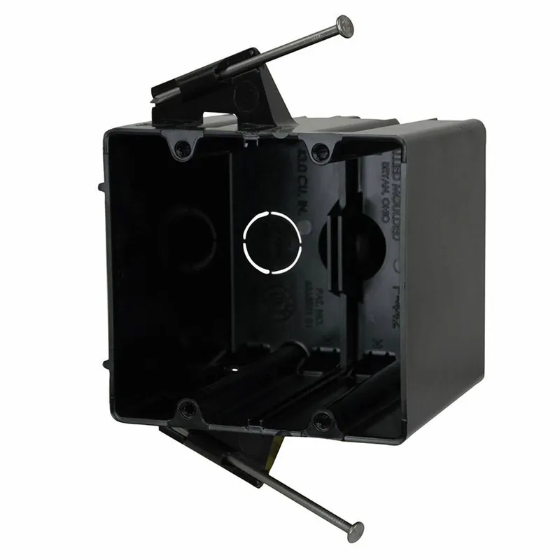 Allied Moulded Products P-442 FlexBox; 2-Gang Switch/Receptacle Outlet Box; 3-9/16 Inch Depth, Thermoplastic, 43.5 Cubic-Inch