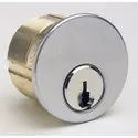 KABA ILCO CORP 7185GC1-26D-KA2 Mortise Cylinder Lock, 5-Pin, Sargent RA-RC Keyway, 2 Keyed Alike, Standard Cam, 1.36 Diameter x 1-1/8 Length, Satin Chrome