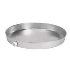 Camco 20860 Water Heater Drain Pan - 30 ID Alum Short w/PVC Fitting Bilingual