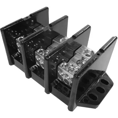 Marathon 1403401 Phenolic Insulator Base Aluminum Connector 140 Series Open Style Standard Power Distribution Block (1) 2/0-14-AWG Line (6) 4-14-AWG Load