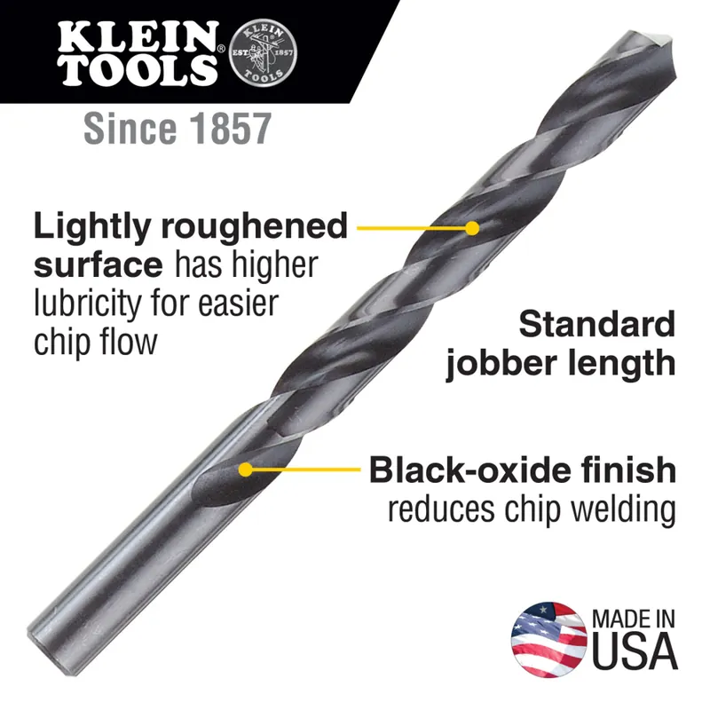 Klein Tools 53109 High Speed Drill Bit 118-Degree 13/64-Inch
