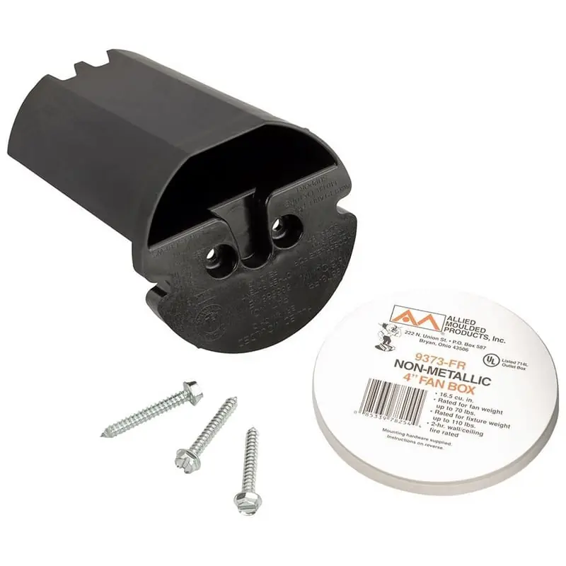 Allied Moulded Products 9373-FR 4IN Round Fan Support Box New/Old Work