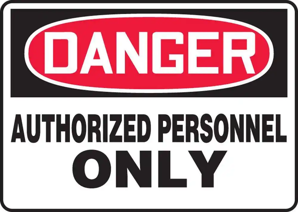Accuform MADM006VP 14 x 10 in. Notice Authorized Personnel Only Sign