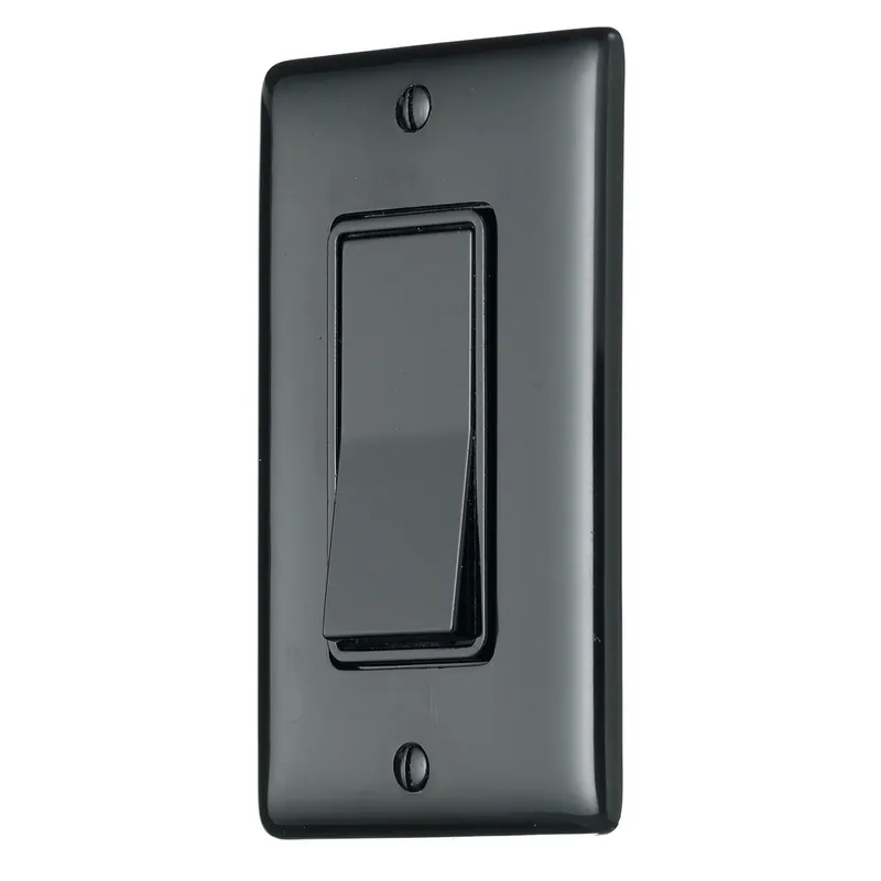 Hubbell Wiring Device-Kellems RSD115BK 15A Single Pole Decorator Rocker Switch 120-277V