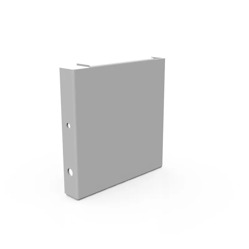 Milbank 44GE-NK Wireway End Type 1 4x4 Screw Cover ANSI 61 Gray Steel No Knockouts