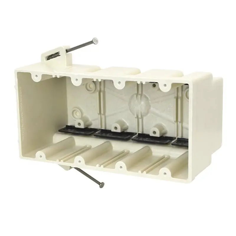 Allied Moulded Products 4304-NK 4 Gang Electrical Box, New Work