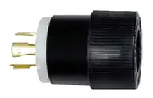 Hubbell Wiring Device-Kellems L1620P HWD 3-Phase Grounding Standard Sized Cord Mount Locking Male Plug 480 VAC 20 A L16-20P
