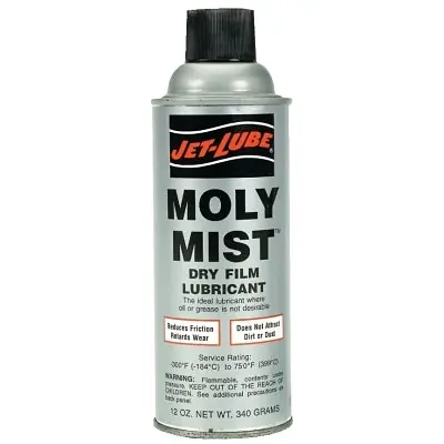 Jet-Lube 16041 Moly-Mist Dry Film Lubricant 12 oz Aerosol Can
