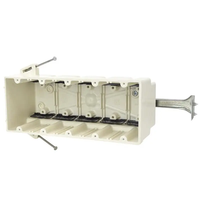 Allied Moulded Products 5305-NBK 5 Gang Electrical Switch Box, New Work