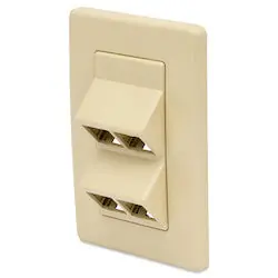 BELDEN A0645269 Panels - MDVO Entry Faceplate, 4 Port, Single Gang, Angled White