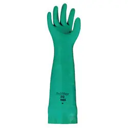 Ansell 37-185-10 Solvex Nitrile Gloves Gauntlet Cuff 22 Mil 18 In Replacement MPN