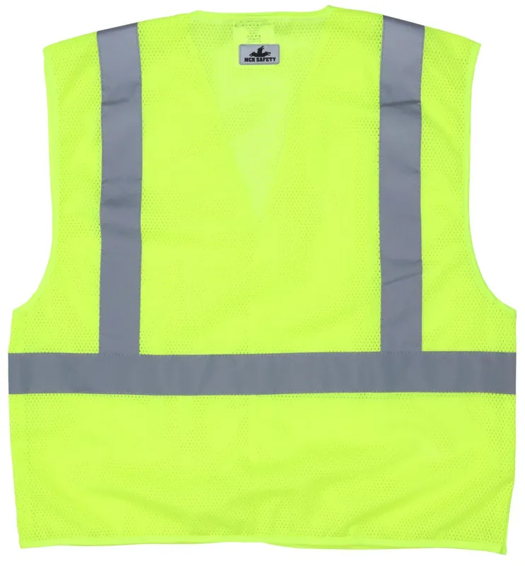MCR Safety CL2MLL Luminator CL2ML Break-Away Safety Vest L Hi-Viz Fluorescent Lime