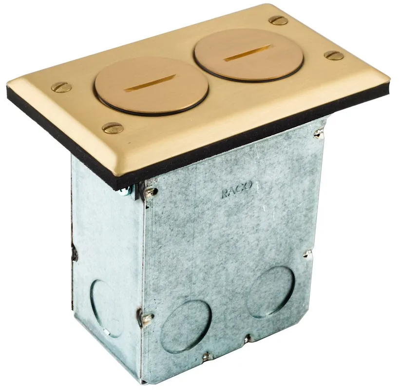 Hubbell Wiring Device-Kellems RF6500BR HCI RF6500BR Floor Box Kit 15A Duplex