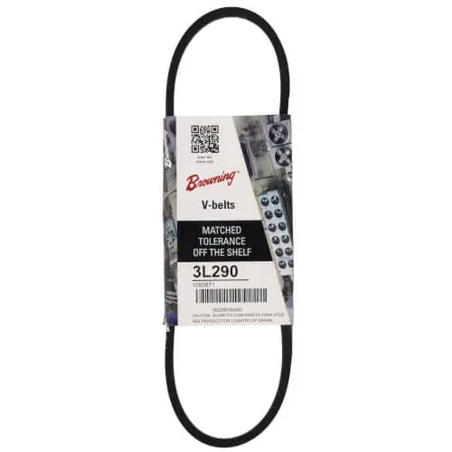 Browning 3L290 3L290 V-Belts - L Section, 1 Band, 29.0000 in Outside Length, Smooth, Wrapped Construction