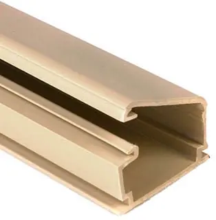 HellermannTyton TSR2I-6A 1-Piece Surface Raceway, 6 ft Long, PVC, Ivory