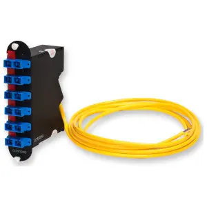 Corning CCH-RM12-A9-P03RH Closet Connector Housing Module, Pigtailed, LC Connectors, Duplex, 12 Fiber, Single-mode (OS2)