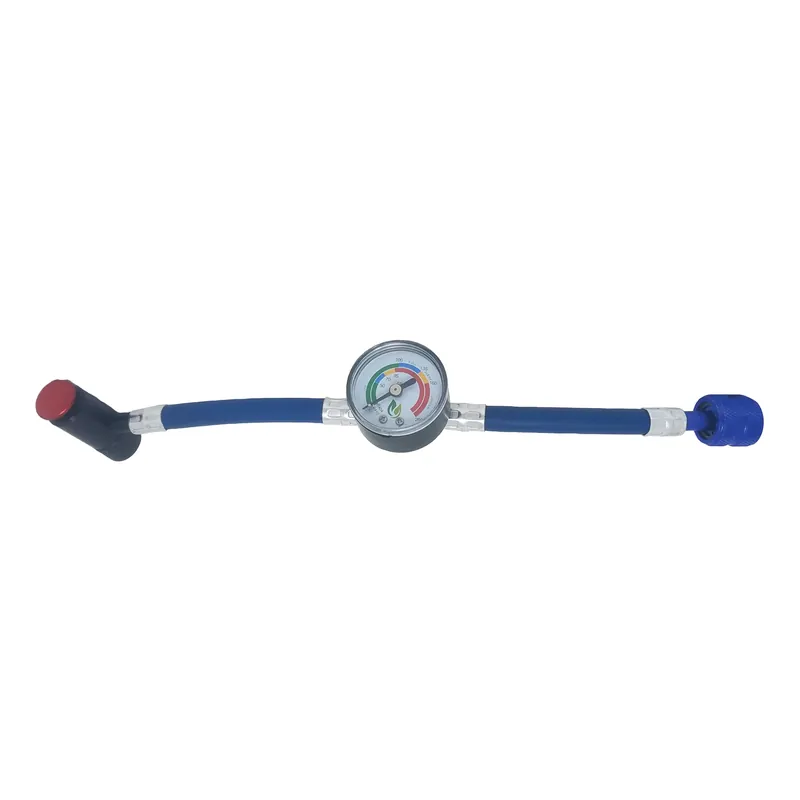 PRO CHARGE 4507 Charging Hose With Gauge, 1/4 in Nominal, 12 in Length, Domestic