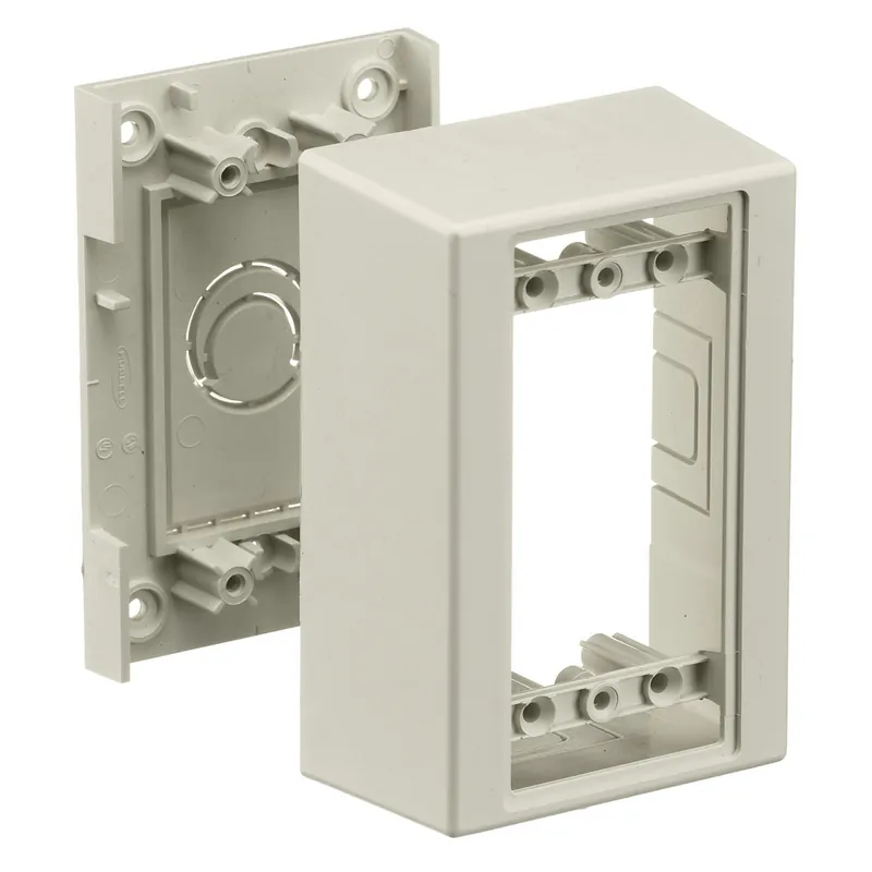 Hubbell PW1DBA WallTrak1 Series Non-Metallic Raceway Box, 1-Gang, Office White