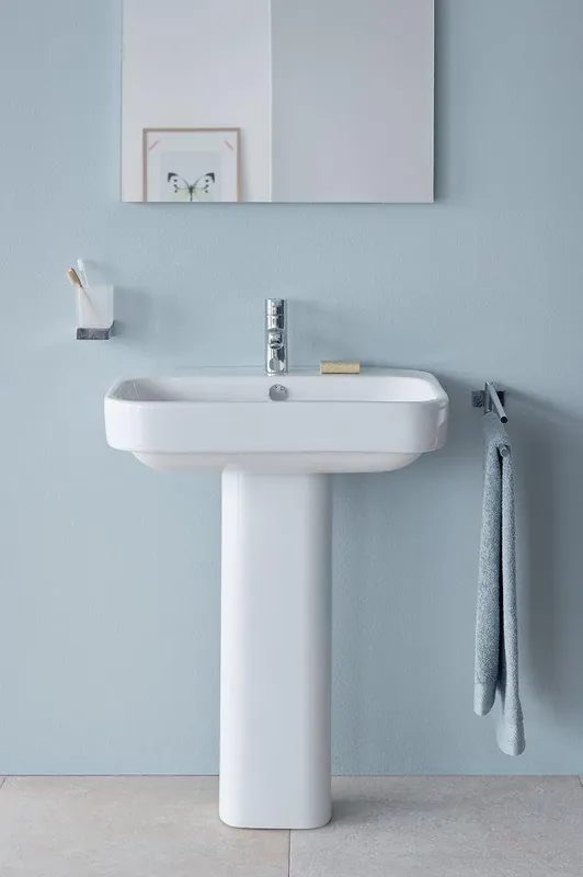 Duravit 0709500000 Happy D.2 19-5/8 x 14-1/8 in. Rectangular Wall Mount Bathroom Sink
