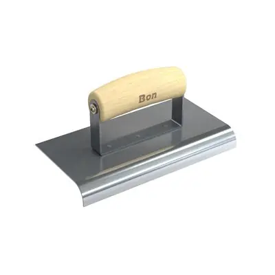 Bon 12-465 Stainless Steel Sidewalk Edger - 8 x 4 - 3/4 Radius 7/8 Depth