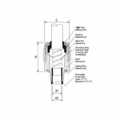 ABB STEX075 Thomas & Betts STEX075 3/4 Inch Aluminum Star Teck Extreme Fitting