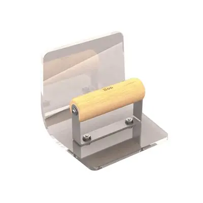 Bon 12-697 Plexiglass Inside Step Tool - 6 x 5 - 1 1/2 Radius Wood Handle