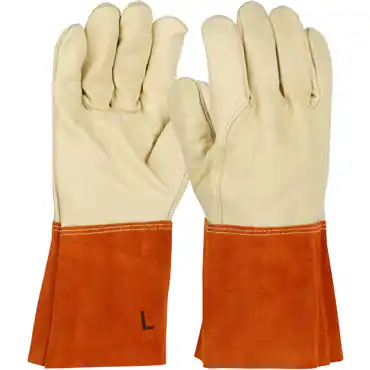 PIP 6000/M Red Gauntlet Cuff Medium Regular Welding Gloves