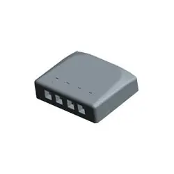 COMMSCOPE ENTERPRISE SOLUTIONS 1933671-1 4-Port Surface Mt Unloaded Icon Wheel 2-Side Tape Screws & Blanks Almond